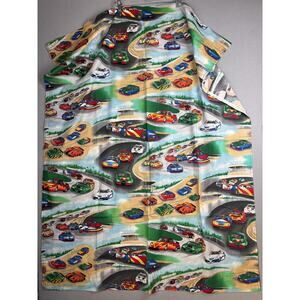 Vintage 2004 Cranston Village Racing Cars Quilting Fabric Printed in USA Novelty